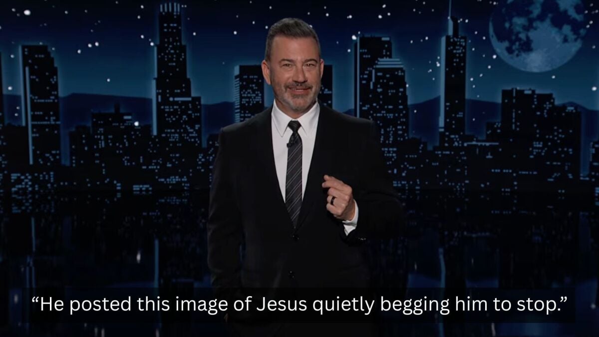 Jimmy Kimmel Ridicules Trump for Posting Another AI Image of Jesus