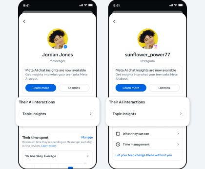 Meta Enables Parents to View Topics Their Child Discussed with Meta AI