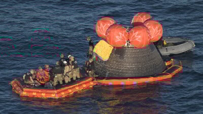 NASA's Artemis II Crew Assisted by Navy in Capsule Exit in New Closeup Video