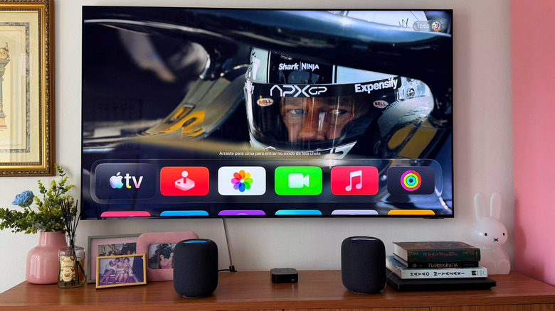 An Apple TV 4K connected to a Samsung NeoQLED 8K TV