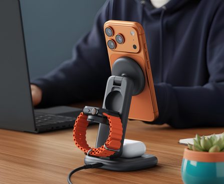Satechi's 3-in-1 Travel Stand Now Charges Your Phone Wirelessly at 25W