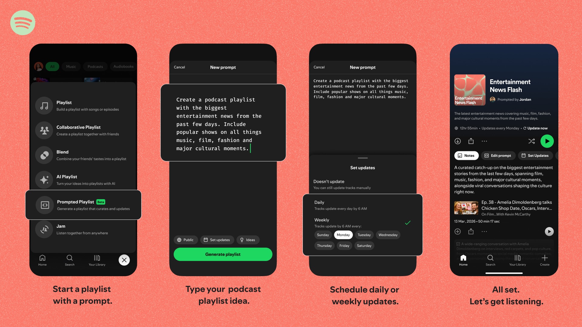 Spotify Extends Prompted Playlist Feature to Podcasts