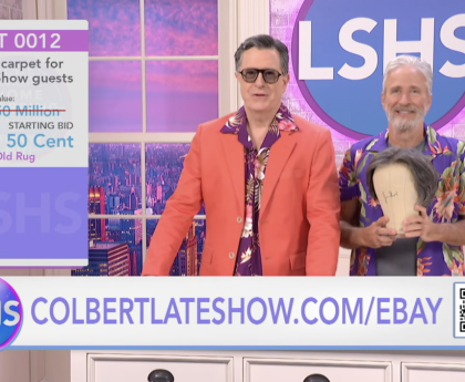 Stephen Colbert and Jon Stewart collaborate to auction Late Show memorabilia