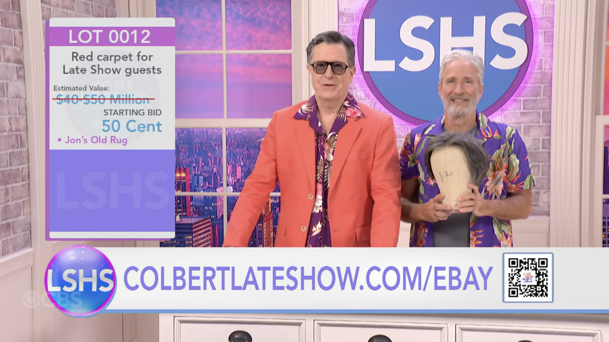 Stephen Colbert and Jon Stewart collaborate to auction Late Show memorabilia