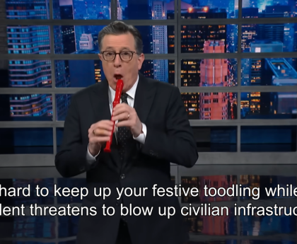Stephen Colbert Responds to Trump's Easter Threats to Iran Regarding Strait of Hormuz Closure