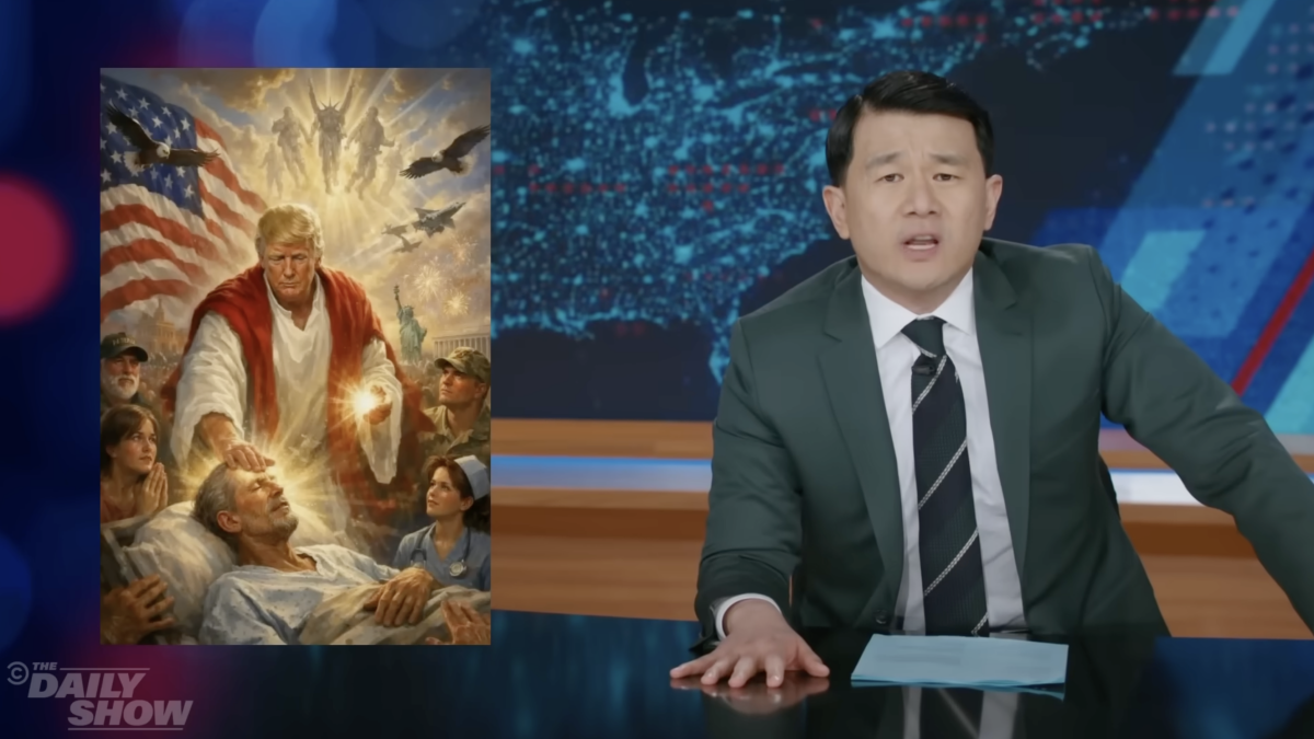 The Daily Show Disputes Trump's Claim of AI Jesus Post as a Joke