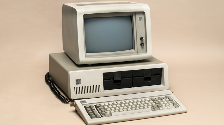 An early IBM personal computer model.