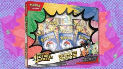 The Pokémon TCG Ascended Heroes First Partners Deluxe Pin Collection is nearly at market price on TCGplayer