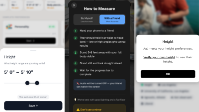 Tinder's Fake Height Verification Becomes a Real Feature on Another App
