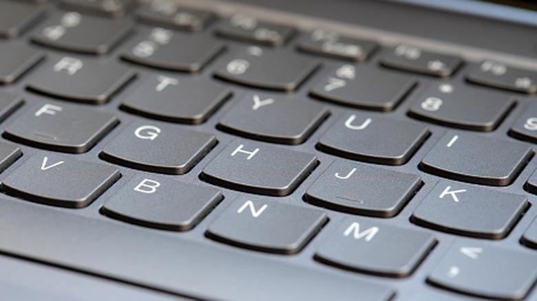 Close-up of computer keyboard keys