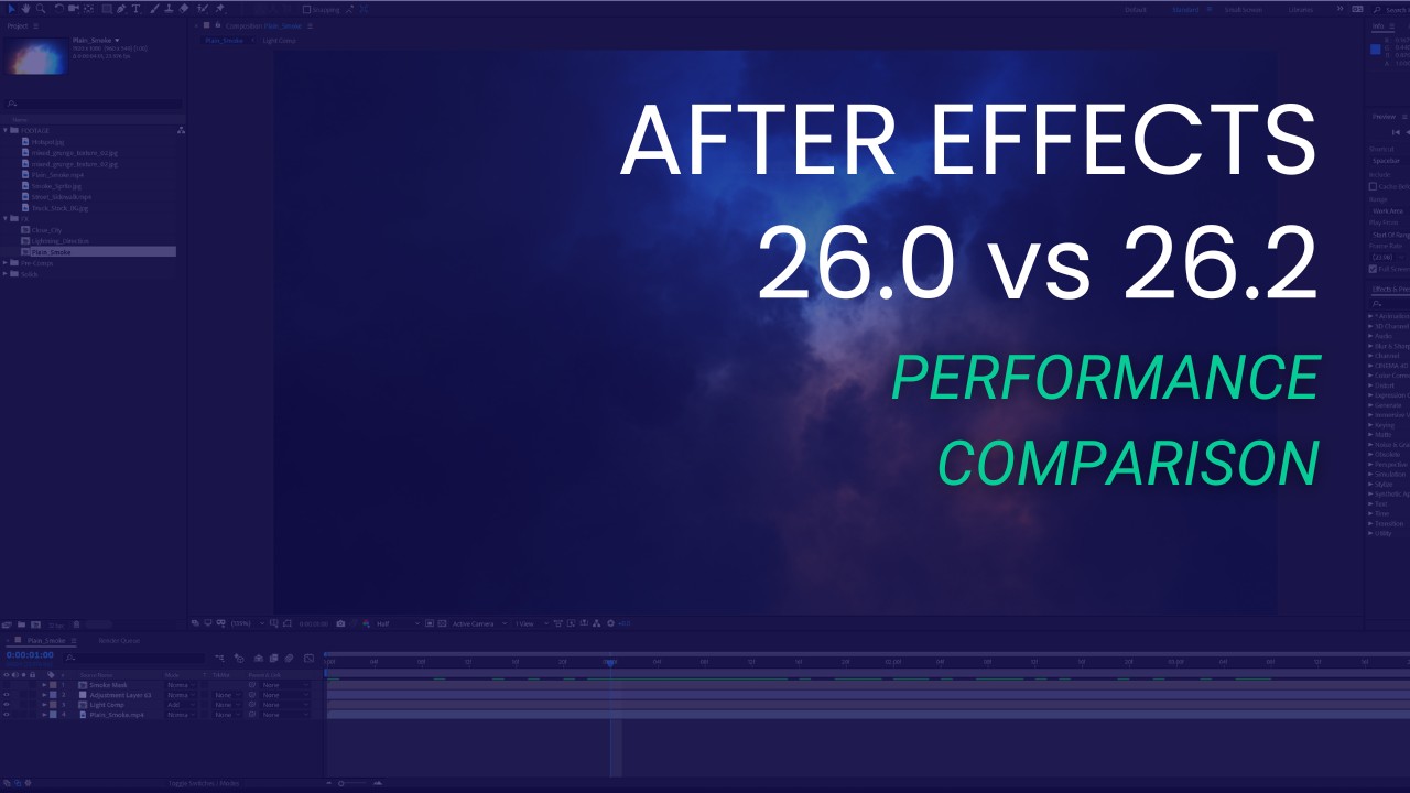 3D Performance Analysis: After Effects 26.0 vs 26.2