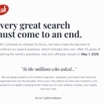 Ask.com Officially Shuttered: No More Jeeves