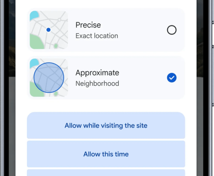 Chrome on Android Now Allows Sharing of Approximate Location Instead of Precise Location