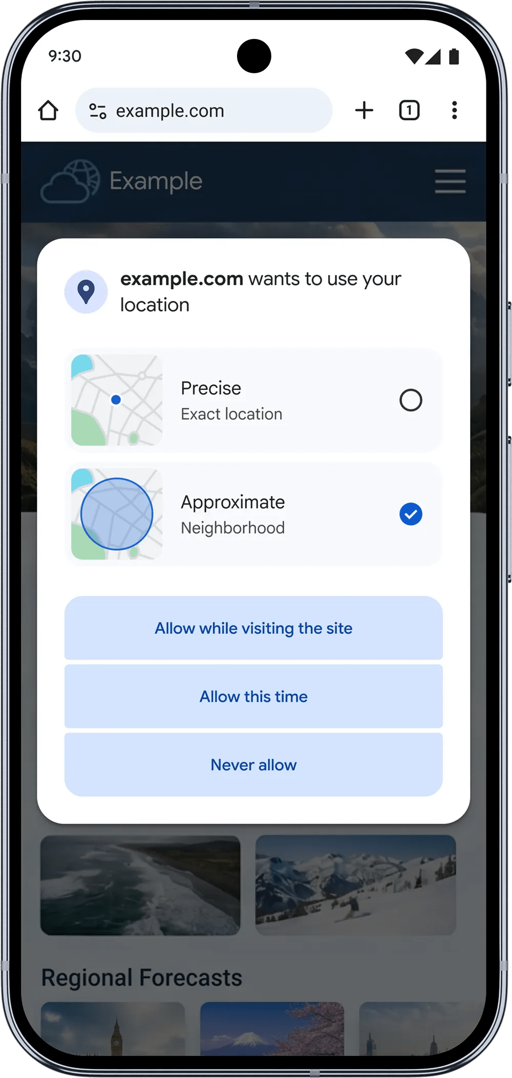 Chrome on Android Now Allows Sharing of Approximate Location Instead of Precise Location