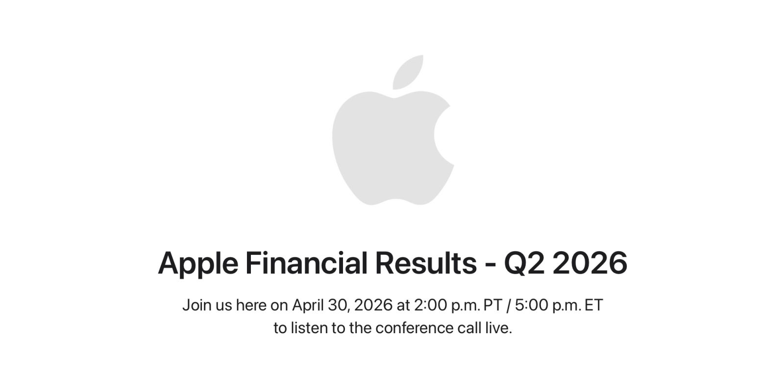How to Tune into Apple’s Q2 2026 Earnings Call Live Stream