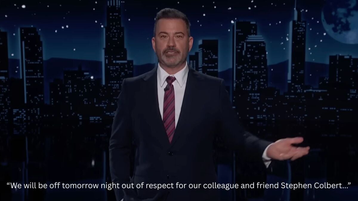 Jimmy Kimmel Delivers an Emotional Farewell to Stephen Colbert