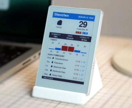 M5Stack PaperColor ESP32-S3 Devkit with 4-Inch E Ink Spectra 6-Color Display