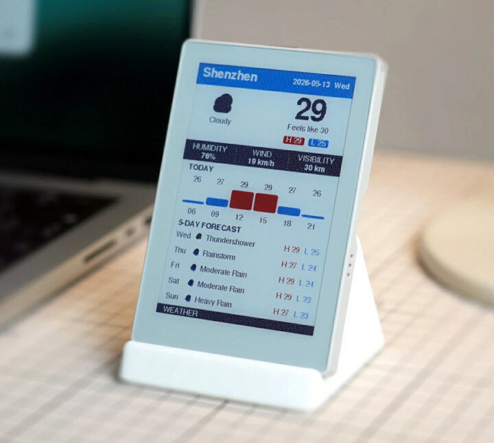 M5Stack PaperColor ESP32-S3 Devkit with 4-Inch E Ink Spectra 6-Color Display