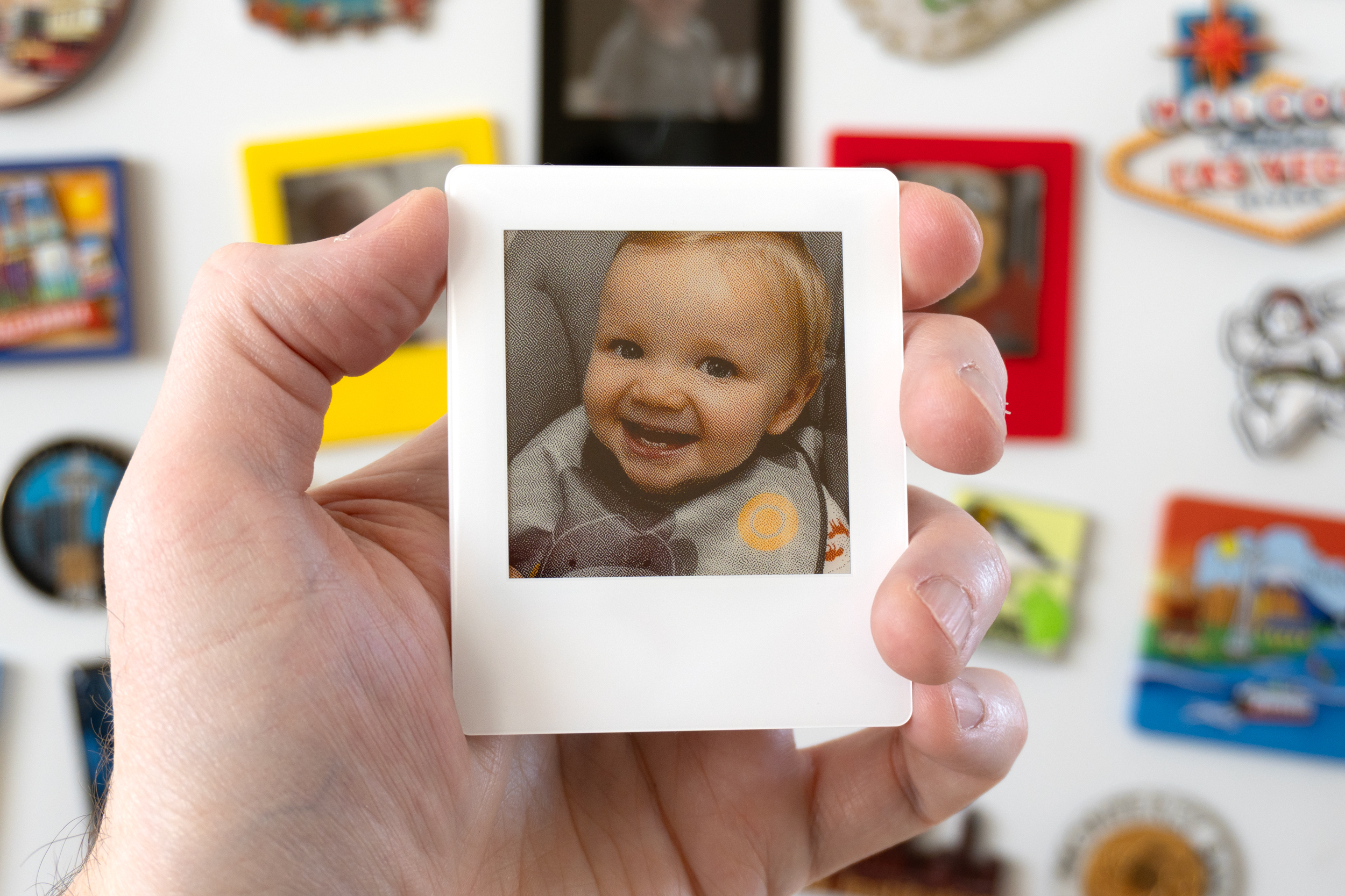 Reusable Digital Polaroids: A Clever Way to Cover Your Fridge in Memories
