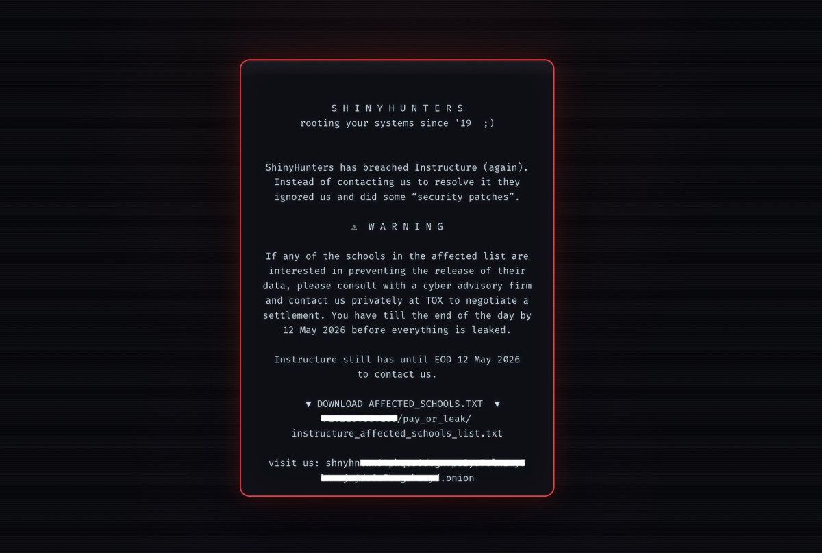 School Login Pages Defaced by Hackers Following Alleged Instructure Breach