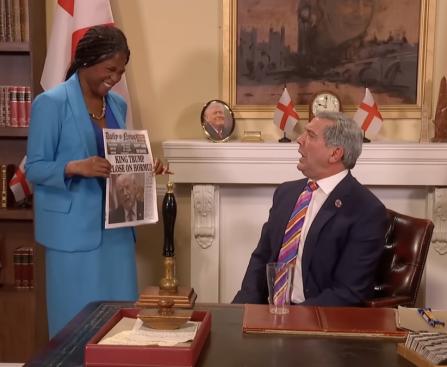 'SNL UK' Cold Open Offers a Frightening Glimpse of Trump and Farage 20 Years Ahead