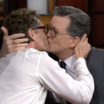 Stephen Colbert and Pedro Pascal Kiss and Drink Tequila in Chaotic Interview