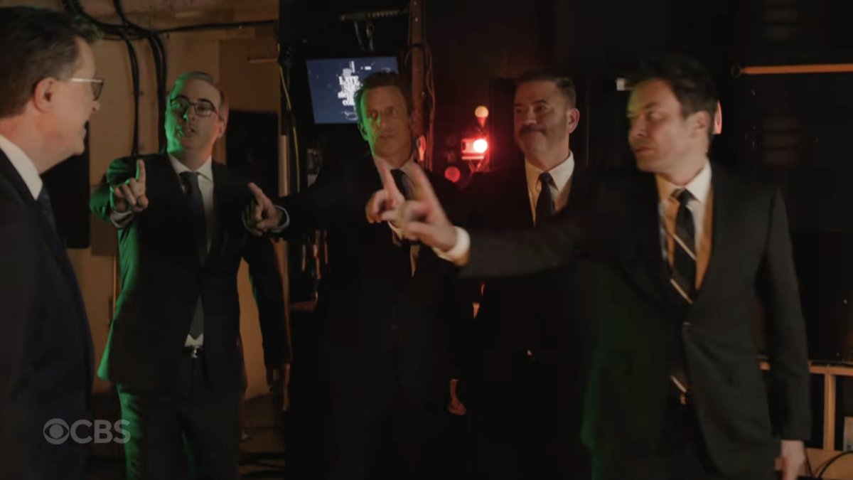 Stephen Colbert Joins Late Night Hosts to Combat a Giant, Show-Ending Wormhole