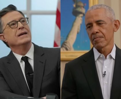 Stephen Colbert's Address to the Nation is Interrupted by an Unimpressed Barack Obama