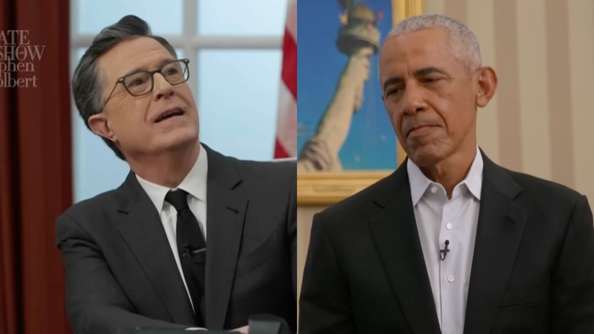 Stephen Colbert's Address to the Nation is Interrupted by an Unimpressed Barack Obama