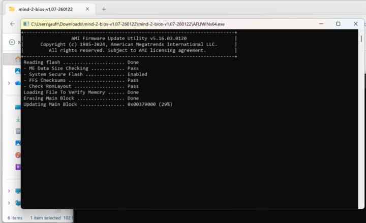 Khadas Mind 2 BIOS update