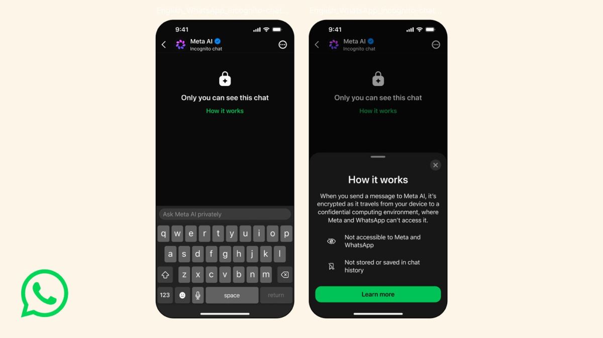 WhatsApp Introduces Incognito Mode for Meta AI Chats