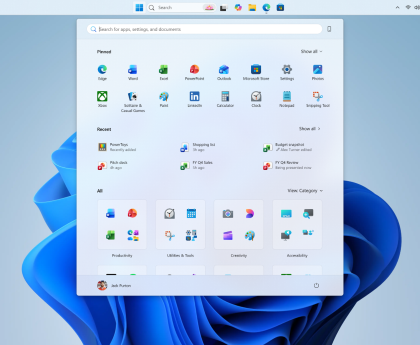 Windows 11 Explores Adjustable Taskbar and Resizable Start Menu